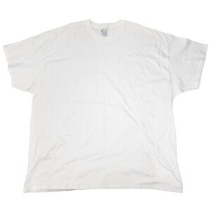 Port & Company Mens 4XL 58" White 100% Cotton Blank Short Sleeve Comfort T-Shirt